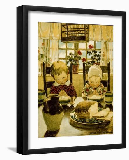 Prayers at Breakfast (W/C)-Jessie Willcox Smith-Framed Giclee Print