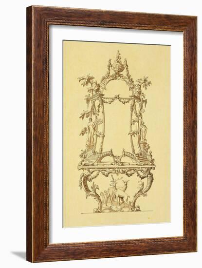 Design for a Console Table (Pen & Ink Wash)-John Linnell-Framed Giclee Print