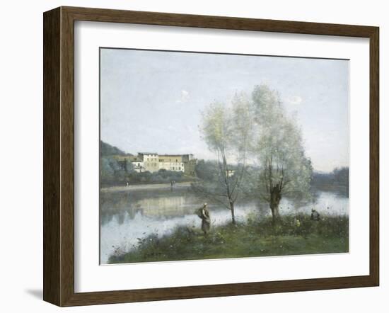 Ville-d'Avray, by Jean-Baptiste-Camille Corot, 1865, French painting,-Jean-Baptiste-Camille Corot-Framed Art Print