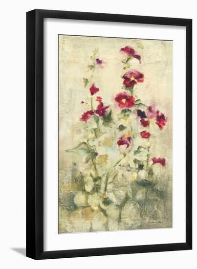 Hollyhocks Panel I-Cheri Blum-Framed Art Print