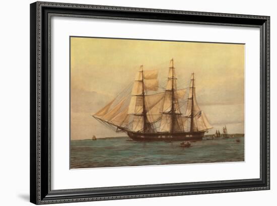 U.S. 44-Gun Frigate Constitution-Harold Wyllie-Framed Art Print