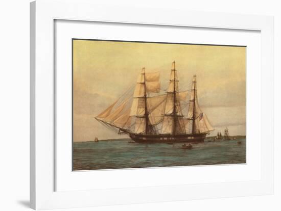 U.S. 44-Gun Frigate Constitution-Harold Wyllie-Framed Art Print