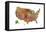 U.S.A. Map 11-Marlene Watson-Framed Premier Image Canvas