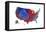 U.S.A. Map 12-Marlene Watson-Framed Premier Image Canvas