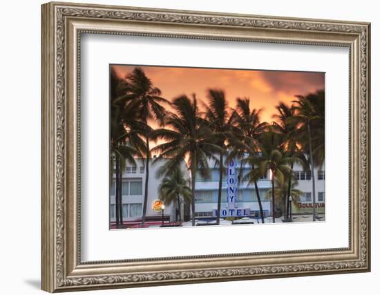 U.S.A, Miami, Miami Beach, South Beach, Art Deco Hotels on Ocean Drive-Jane Sweeney-Framed Photographic Print