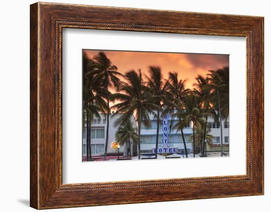 U.S.A, Miami, Miami Beach, South Beach, Art Deco Hotels on Ocean Drive-Jane Sweeney-Framed Photographic Print