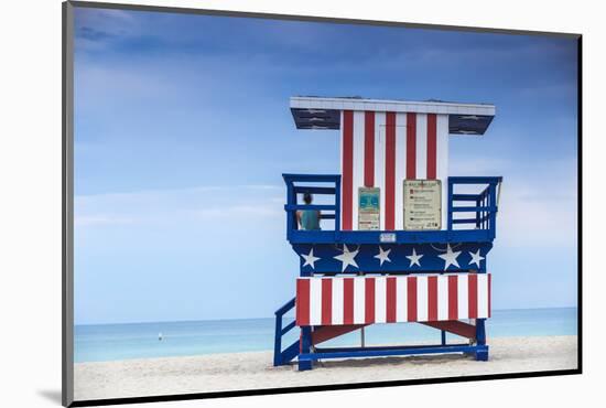 U.S.A, Miami, Miami Beach, South Beach, Life Guard Beach Hut-Jane Sweeney-Mounted Photographic Print