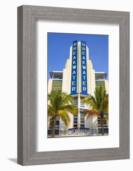 U.S.A, Miami, Miami Beach, South Beach, Ocean Drive, Breakwater Hotel-Jane Sweeney-Framed Photographic Print