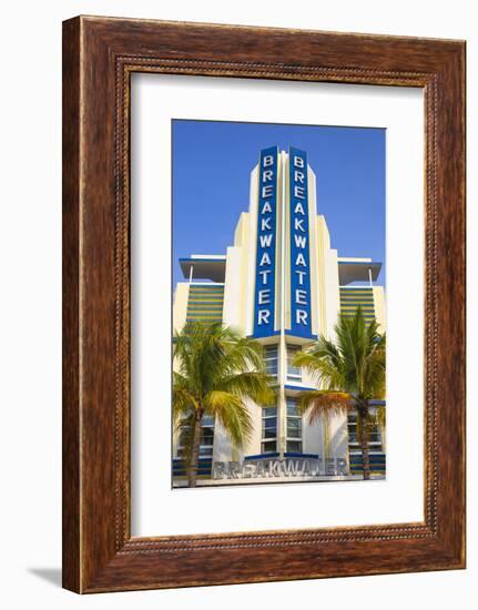 U.S.A, Miami, Miami Beach, South Beach, Ocean Drive, Breakwater Hotel-Jane Sweeney-Framed Photographic Print