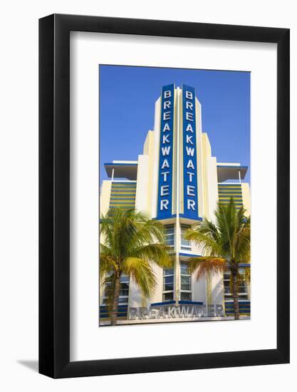 U.S.A, Miami, Miami Beach, South Beach, Ocean Drive, Breakwater Hotel-Jane Sweeney-Framed Photographic Print