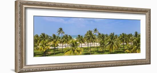 U.S.A, Miami, Miami Beach, South Beach, Ocean Drive, View over Lummus Park Towards South Beach-Jane Sweeney-Framed Photographic Print