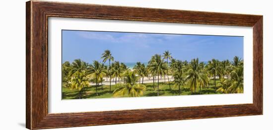 U.S.A, Miami, Miami Beach, South Beach, Ocean Drive, View over Lummus Park Towards South Beach-Jane Sweeney-Framed Photographic Print