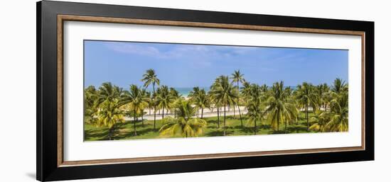 U.S.A, Miami, Miami Beach, South Beach, Ocean Drive, View over Lummus Park Towards South Beach-Jane Sweeney-Framed Photographic Print