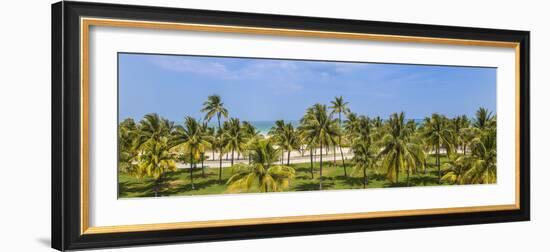 U.S.A, Miami, Miami Beach, South Beach, Ocean Drive, View over Lummus Park Towards South Beach-Jane Sweeney-Framed Photographic Print