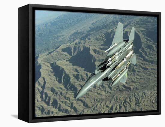 U.S. Air Force F-15E Strike Eagle on a Combat Patrol over Afghanistan-Stocktrek Images-Framed Premier Image Canvas