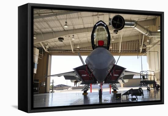 U.S. Air Force F-22A Raptor Parked in its Shelter at Holloman Air Force Base-Stocktrek Images-Framed Premier Image Canvas