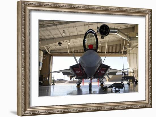 U.S. Air Force F-22A Raptor Parked in its Shelter at Holloman Air Force Base-Stocktrek Images-Framed Photographic Print