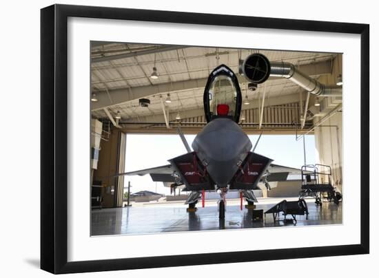 U.S. Air Force F-22A Raptor Parked in its Shelter at Holloman Air Force Base-Stocktrek Images-Framed Photographic Print