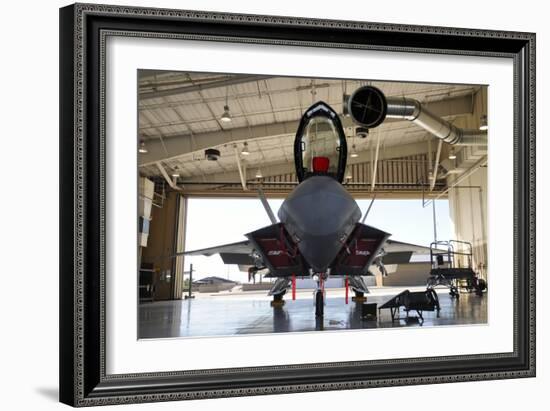 U.S. Air Force F-22A Raptor Parked in its Shelter at Holloman Air Force Base-Stocktrek Images-Framed Photographic Print