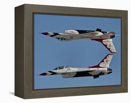 U.S. Air Force Thunderbirds Demonstrate the Calypso Pass-Stocktrek Images-Framed Premier Image Canvas