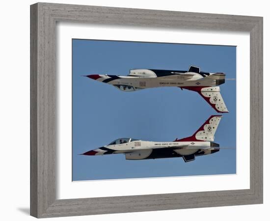 U.S. Air Force Thunderbirds Demonstrate the Calypso Pass-Stocktrek Images-Framed Photographic Print