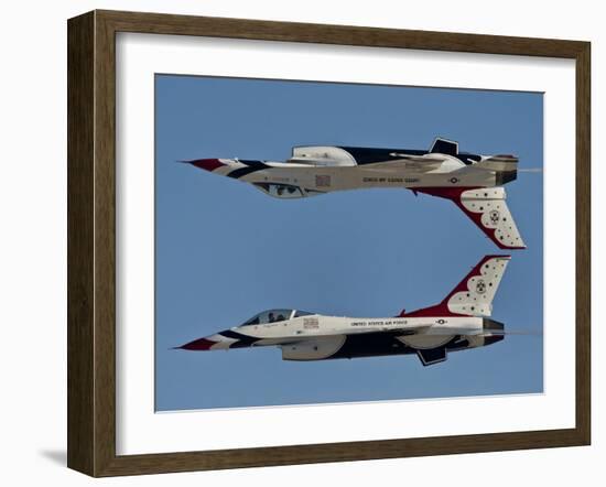 U.S. Air Force Thunderbirds Demonstrate the Calypso Pass-Stocktrek Images-Framed Photographic Print