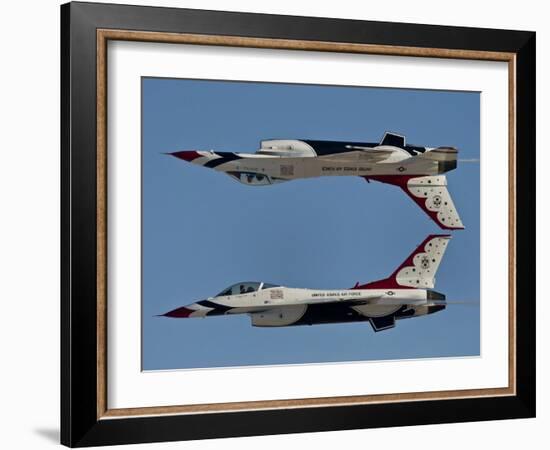 U.S. Air Force Thunderbirds Demonstrate the Calypso Pass-Stocktrek Images-Framed Photographic Print