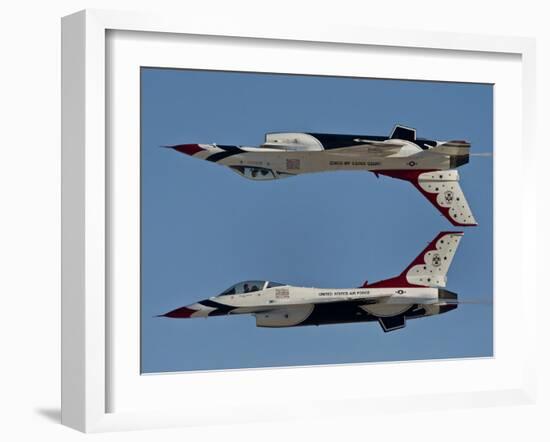 U.S. Air Force Thunderbirds Demonstrate the Calypso Pass-Stocktrek Images-Framed Photographic Print