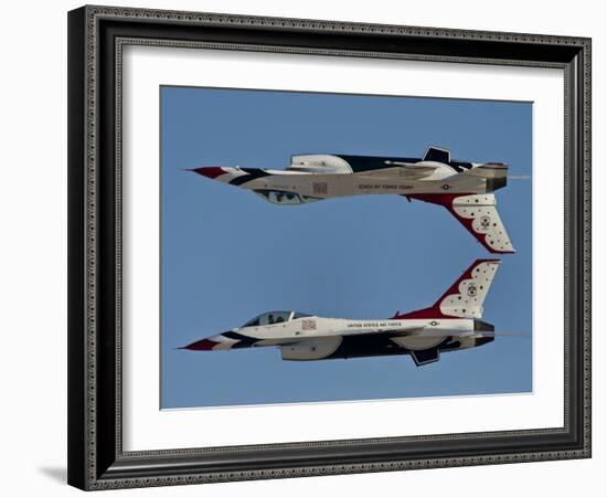 U.S. Air Force Thunderbirds Demonstrate the Calypso Pass-Stocktrek Images-Framed Photographic Print