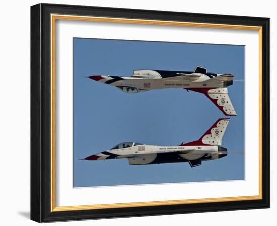 U.S. Air Force Thunderbirds Demonstrate the Calypso Pass-Stocktrek Images-Framed Photographic Print