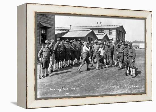 U.S. Army, Company F, 44th Infantry, Boxing, Camp Lewis, 1918-Marvin Boland-Framed Premier Image Canvas