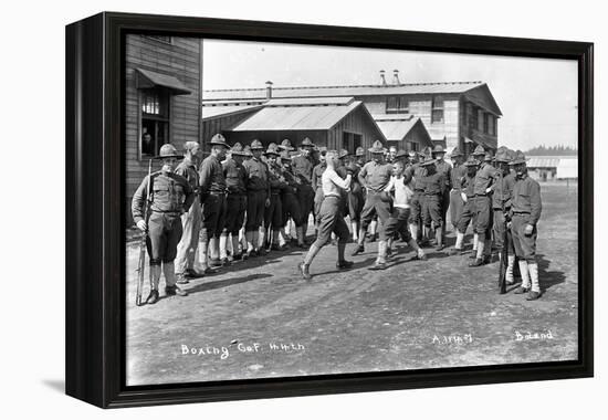 U.S. Army, Company F, 44th Infantry, Boxing, Camp Lewis, 1918-Marvin Boland-Framed Premier Image Canvas