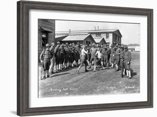 U.S. Army, Company F, 44th Infantry, Boxing, Camp Lewis, 1918-Marvin Boland-Framed Giclee Print