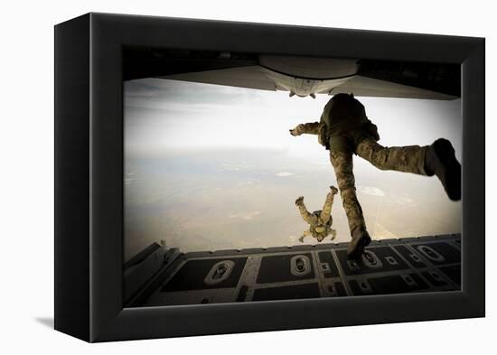 U.S. Army Green Berets Jump Out of a C-130H3 Hercules over Florida-Stocktrek Images-Framed Premier Image Canvas