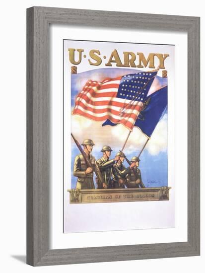 U.S. Army - Guardians of the Colors Poster-Tom Woodburn-Framed Giclee Print