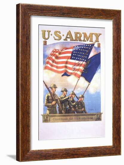 U.S. Army - Guardians of the Colors Poster-Tom Woodburn-Framed Giclee Print