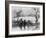 U.S. Army Infantry Troops Marching Northwest of Verdun, France, in World War I, 1918-null-Framed Photo