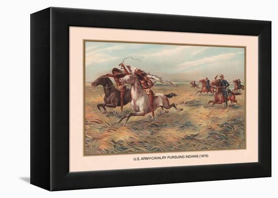 U.S. Army Pursuing Indians, 1876-Arthur Wagner-Framed Stretched Canvas