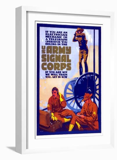U.S. Army Signal Corps-null-Framed Art Print