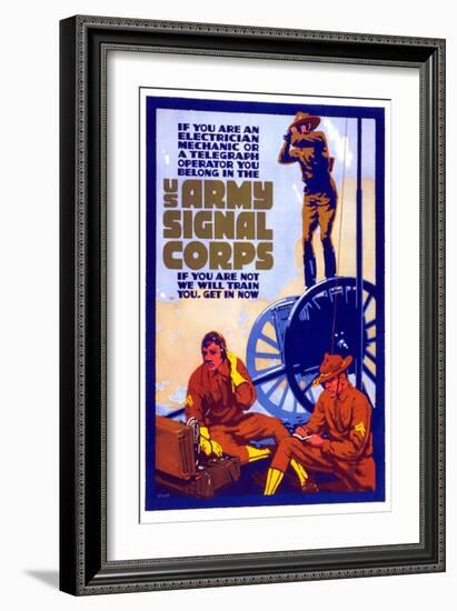 U.S. Army Signal Corps-null-Framed Art Print