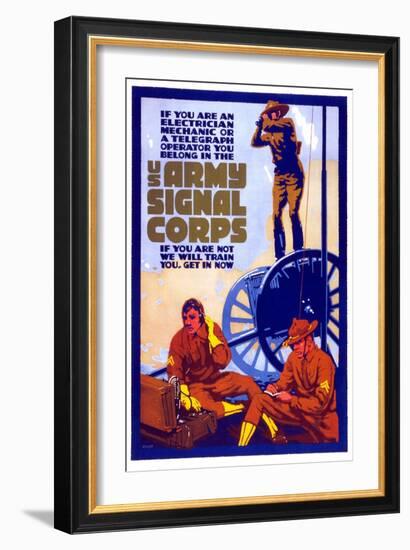 U.S. Army Signal Corps-null-Framed Art Print