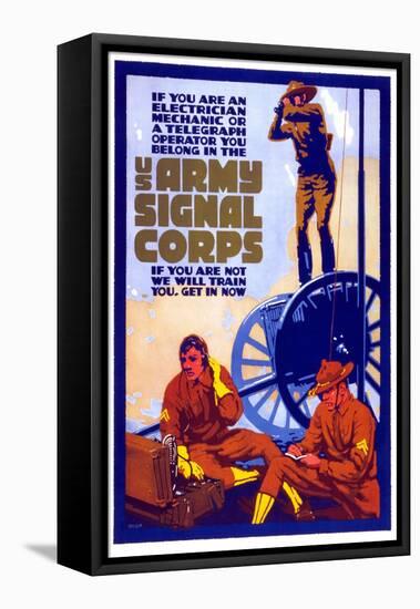 U.S. Army Signal Corps-null-Framed Stretched Canvas