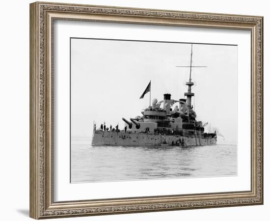 U.S. Battleship Massachusetts-null-Framed Photo