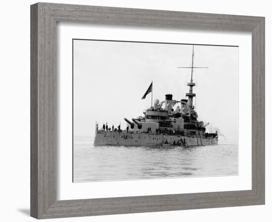 U.S. Battleship Massachusetts-null-Framed Photo