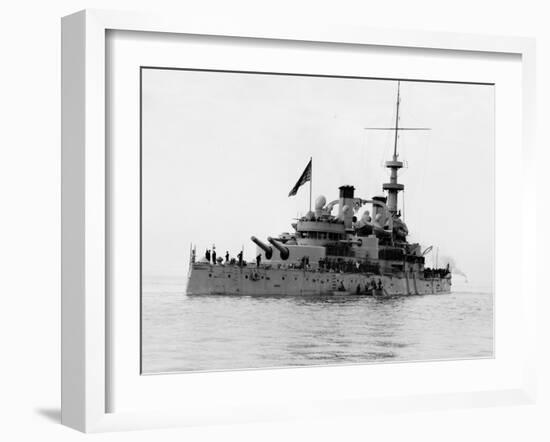 U.S. Battleship Massachusetts-null-Framed Photo