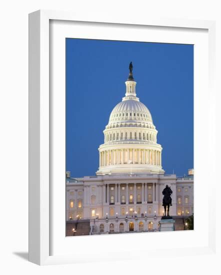 U.S. Capitol And Reflecting Pool at Night, Washington D.C., USA-Merrill Images-Framed Photographic Print