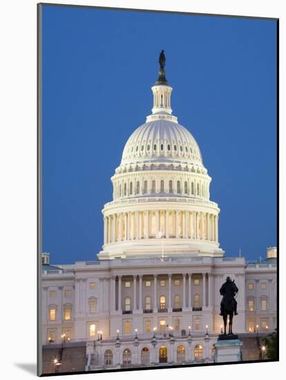 U.S. Capitol And Reflecting Pool at Night, Washington D.C., USA-Merrill Images-Mounted Photographic Print