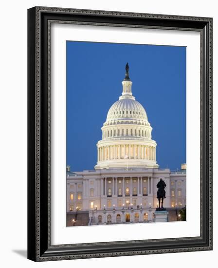 U.S. Capitol And Reflecting Pool at Night, Washington D.C., USA-Merrill Images-Framed Photographic Print