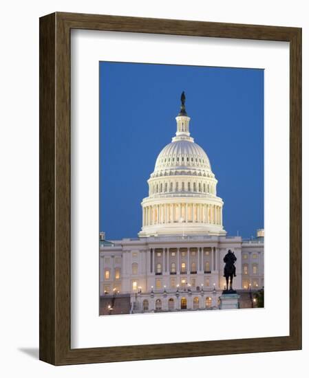 U.S. Capitol And Reflecting Pool at Night, Washington D.C., USA-Merrill Images-Framed Photographic Print