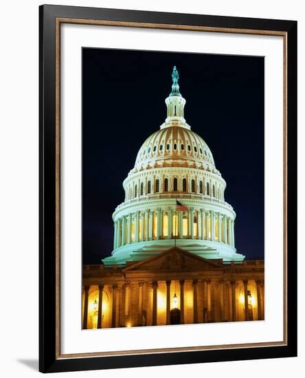 U.S. Capitol at Night-Joseph Sohm-Framed Photographic Print